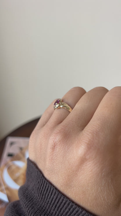 Vintage Pink Ruby Ring