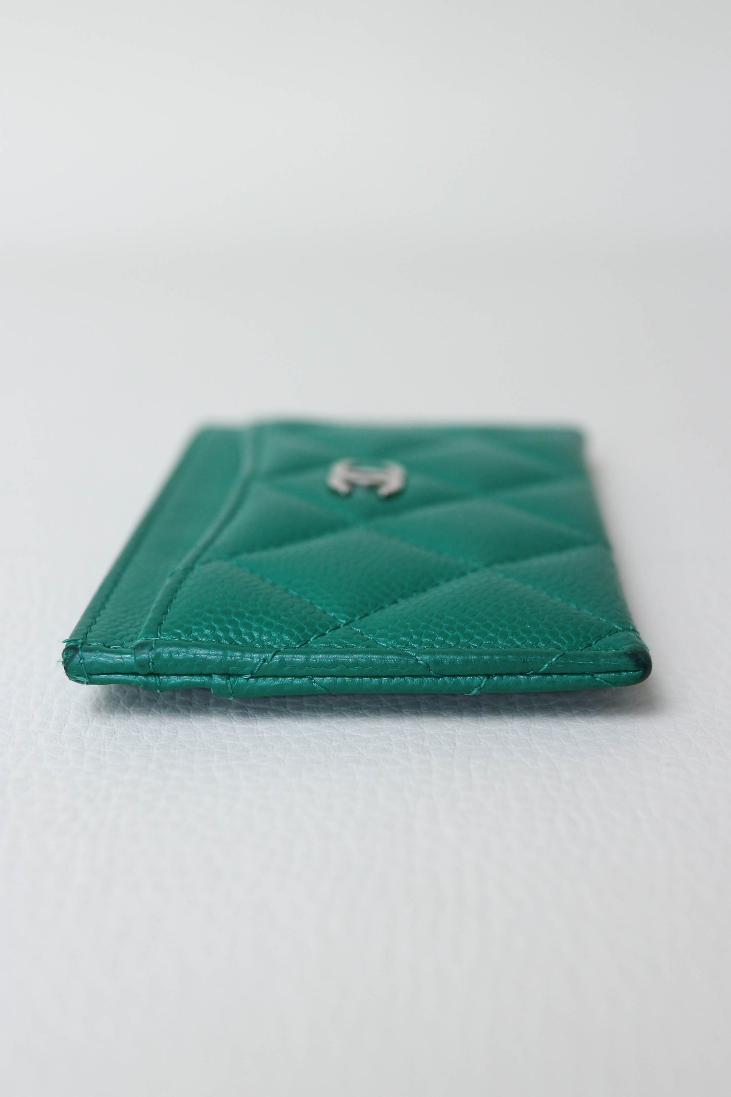Chanel CC Card Holder Green