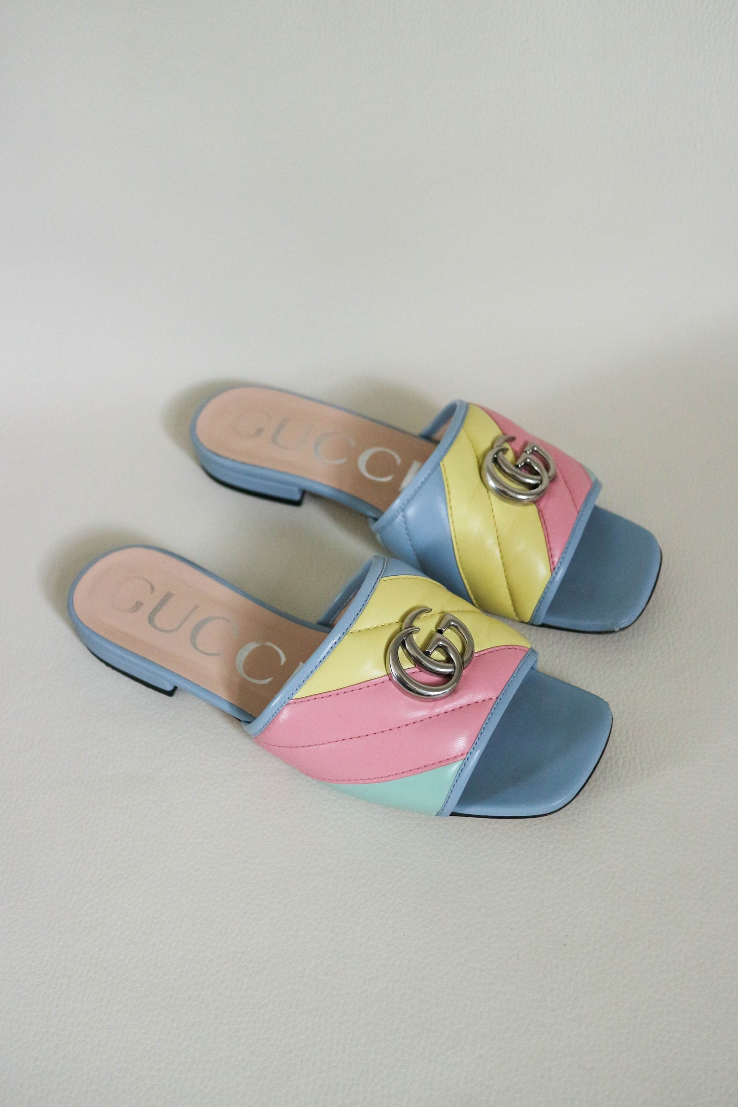 Gucci GG Marmont Pastel Sandals