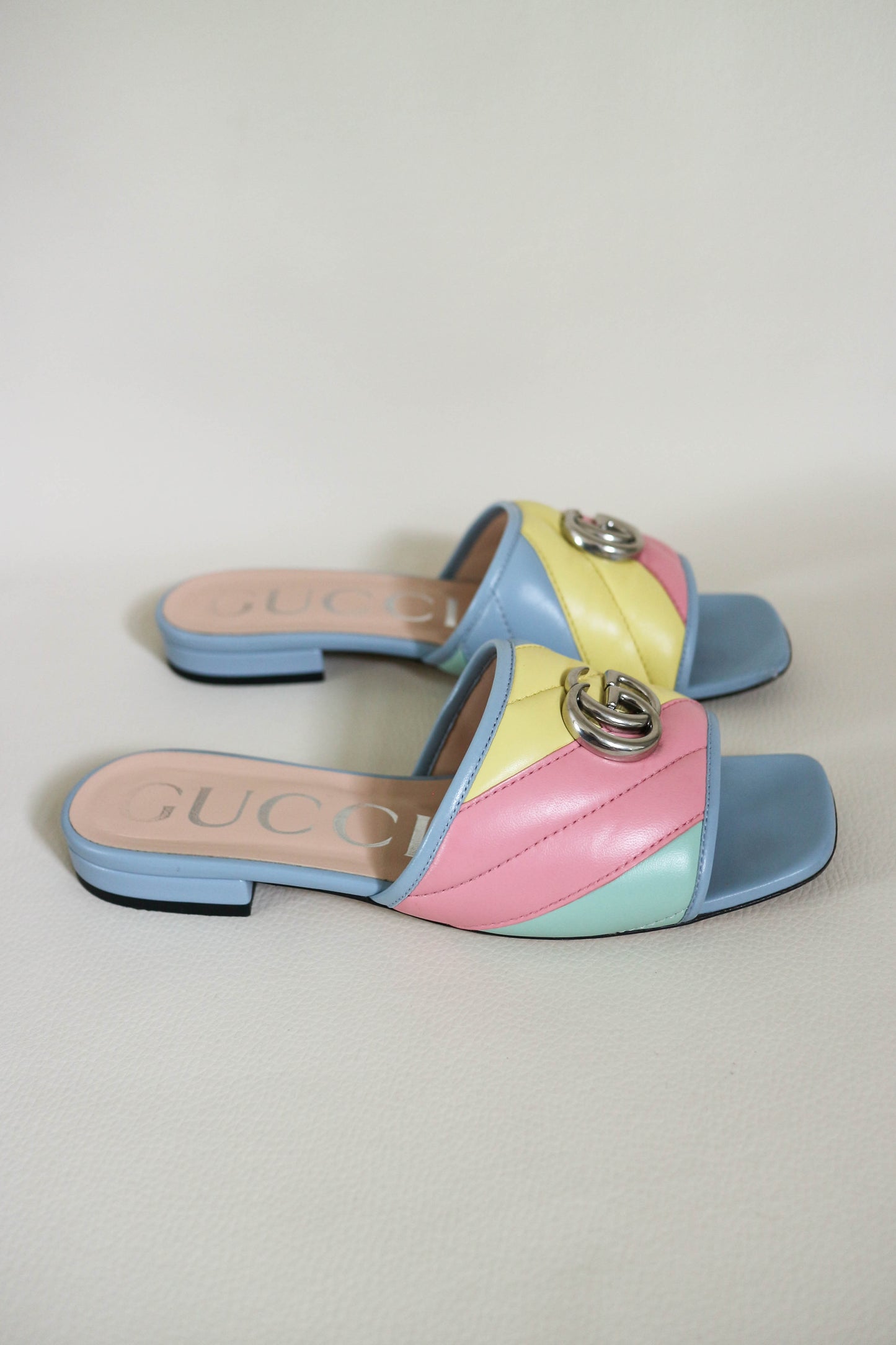 Gucci GG Marmont Pastel Sandals