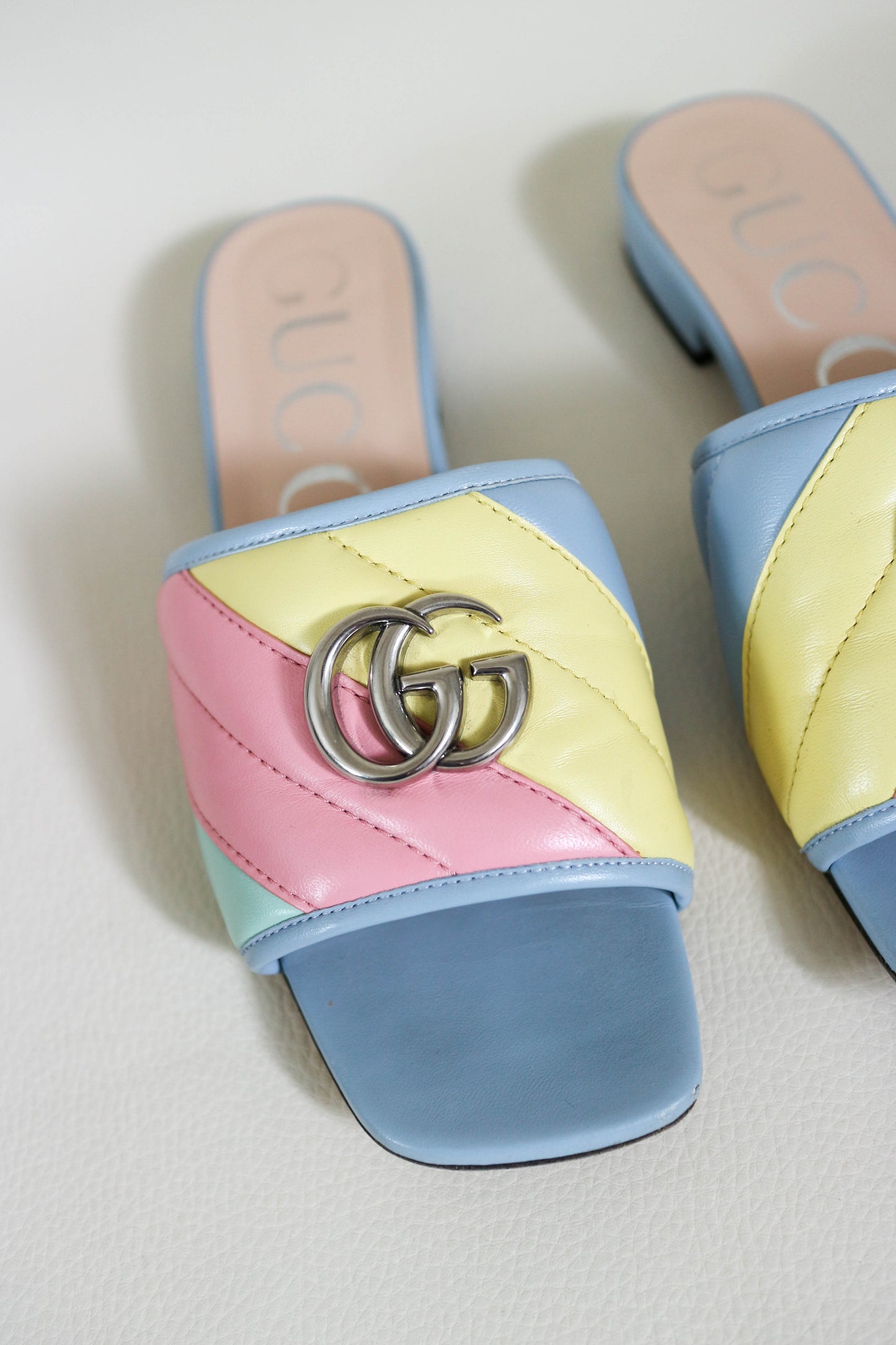 Gucci GG Marmont Pastel Sandals