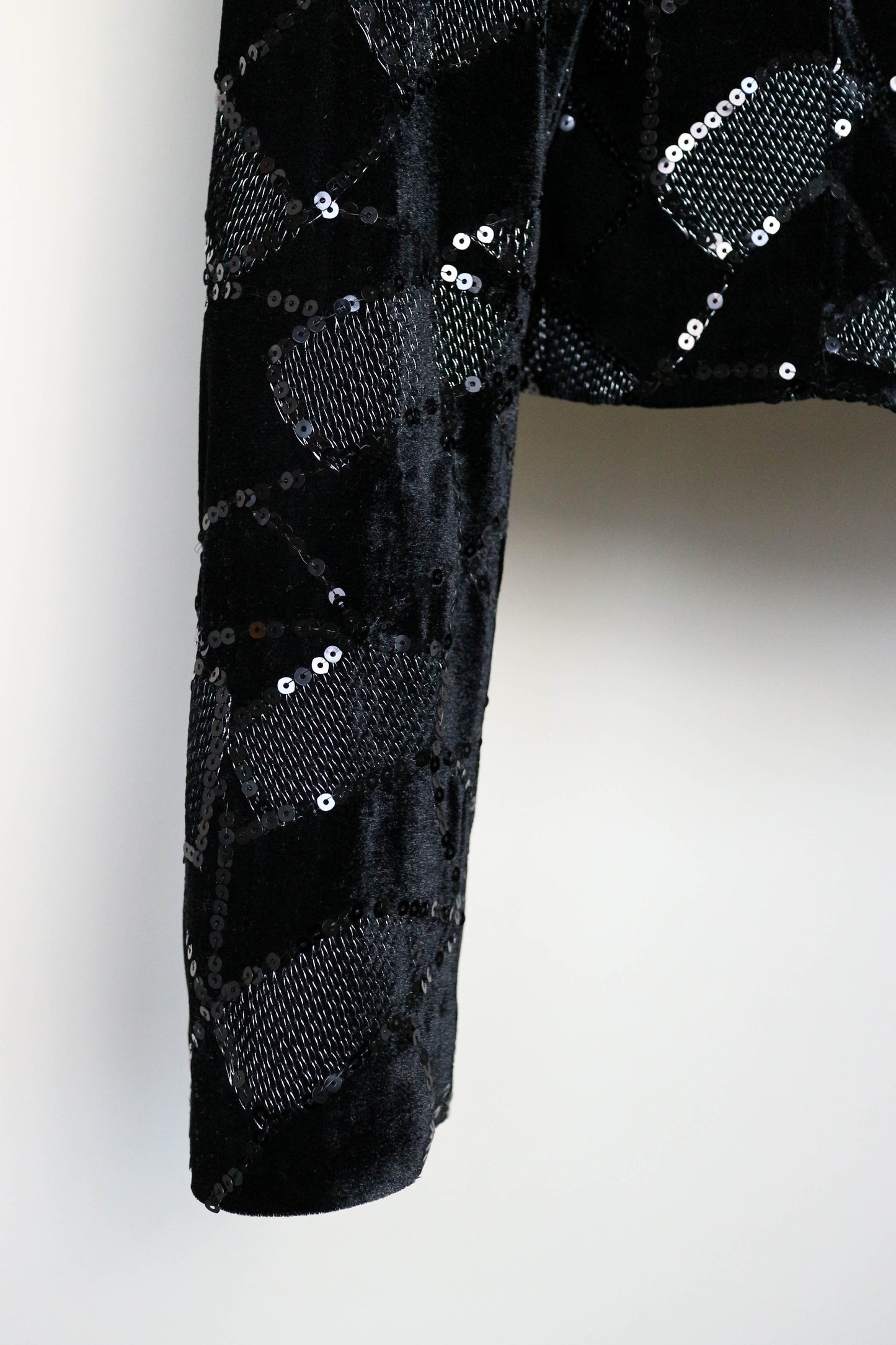 ROTATE Caroline Sequin Cropped Blazer