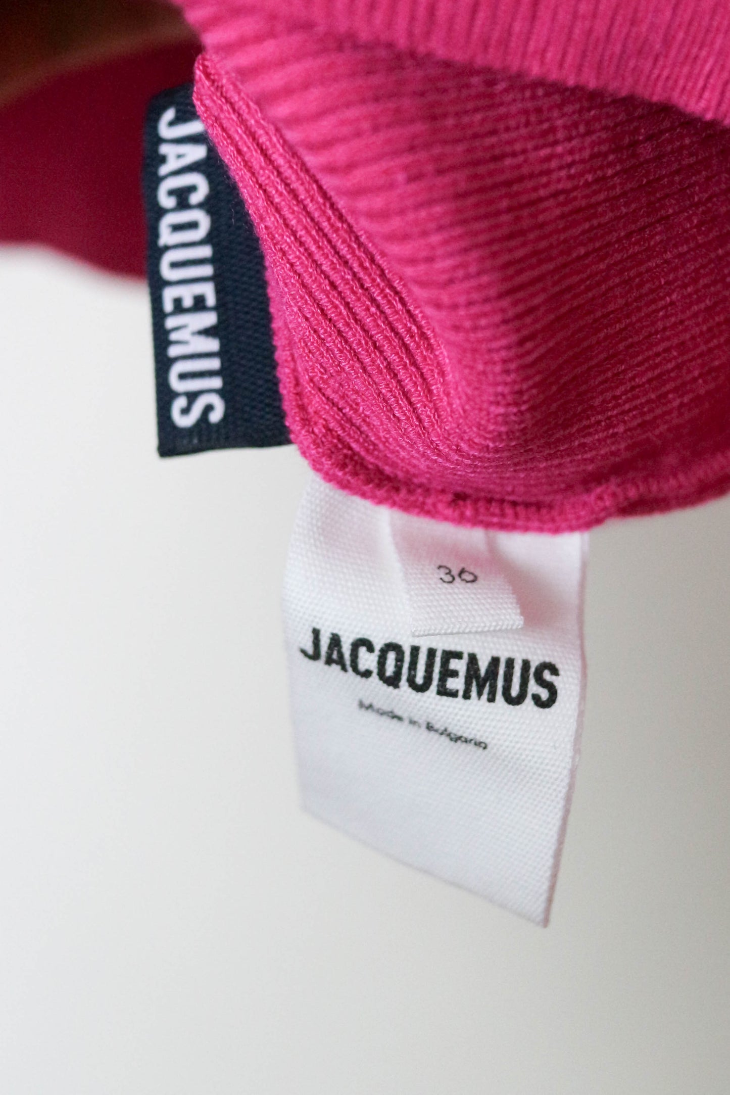 Jacquemus La Maille Bormio Turtleneck Knit Top Pink